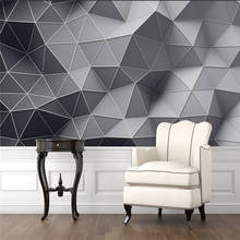 Modern Abstract 3D Stereoscopic Triangulated Polygonal Geometric Background Mural Wallpaper 3D Restaurant Bar KTV Wallpaper 3D 2024 - buy cheap