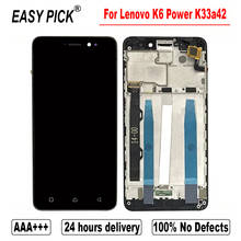 Для Lenovo K6 Power K33a42 ЖК-дисплей сенсорный экран дигитайзер сборка Замена с рамкой бесплатные инструменты для Lenovo K6 Dual Sim 2024 - купить недорого