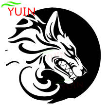 YUIN Ferocious Wolf Car Stickers In The Moonlight Fashion Window Decoration PVC Waterproof Decals Black/white/red/laser/silver 2024 - buy cheap