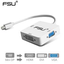 Thunderbolt  Mini DP DisplayPort to HDMI-compatible DVI VGA Display port Cable 3 in 1 Adapter for Apple MacBook Pro PC Monitor 2024 - buy cheap