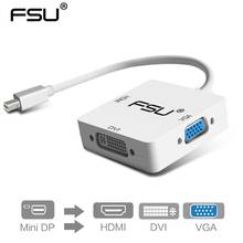 Thunderbolt Mini DP DisplayPort to HDMI DVI VGA кабель для дисплея 3 в 1 адаптер для Apple MacBook Pro PC Monitor 2024 - купить недорого