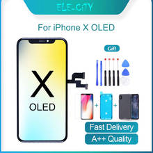 Лучший OLED сенсорный экран для iPhone X OLED дисплей дигитайзер в сборе Замена для iPhone X реальный тон поддерживается черный 2024 - купить недорого