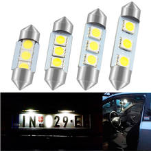 Iluminação para porta interna, lâmpada para porta-malas, luz traseira, 100x 31mm 36mm 39mm 41mm, c5w e 3smd 5050 2024 - compre barato