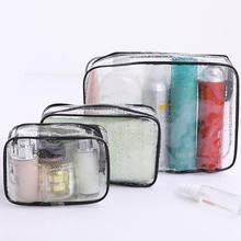 eTya Waterproof Clear Cosmetic Bag Women Travel Makeup Bag PVC Make Up Bath Toiletry Wash Beauty Organizer Pouch Case 2024 - buy cheap