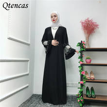 Black Abayas for Women Turkish Dresses Muslim Fashion Dubai Abaya Turkey Arabic Hijab Dress  Moroccan Kaftan Djellaba Femme Robe 2024 - buy cheap