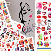 Nail Stickers Women Mixed Lips Sexy Girl Nail Art Sticker Self Adhesive Transfer Decals Tattoos Sliders Manicure Design Popular 2022 - buy cheap
