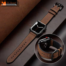 Ремешок силиконовый и кожаный для apple watch band 44 мм 40 мм, браслет для iwatch band 42 мм 38 мм apple watch series 6/SE/5/4/3/2/1 42 44 мм 2024 - купить недорого