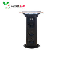 Enchufes eléctricos inteligentes de escritorio para el hogar, enchufe Schuko de la UE con 3 Ca 250V, 2 puertos USB, Cargador rápido inalámbrico Qi de sobremesa 2024 - compra barato