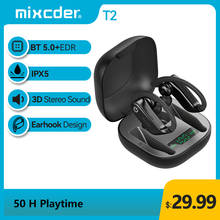 Mixcder T2 TWS Wireless Earphones Ipx5 Waterproof Earhook Bluetooth5.0 Inear Headphone Sport Earbuds With Mic 50 Hrs Playtime 2024 - buy cheap