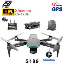 Dron S189 con GPS, 6K, HD, cámara Dual 5G, WIFI, FPV, Motor sin escobillas, Quadcopter plegable, helicóptero, batería de larga duración, juguete de regalo, nuevo 2024 - compra barato
