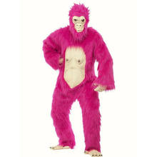 Пушистый костюм-талисман, розовый костюм-орангутан Fursuit, Горилла, маскарадный костюм, костюм для взрослых, костюм на Хэллоуин, Мужской талисман Ape 2024 - купить недорого
