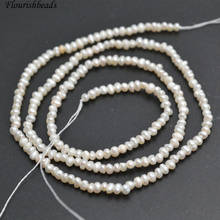 Cuentas de perlas blancas de agua dulce, para joyería artesanal, 10 hebras por lote, 2mm ~ 3mm, envío gratis 2024 - compra barato