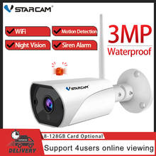 Уличная IP-камера Vstarcam 2 Мп, 1080P, Wi-Fi, 2 МП, сирена, сигнализация, IP66, погодозащищенная ИК-камера видеонаблюдения с ночным видением 2024 - купить недорого