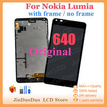 100% протестированный для Microsoft Nokia Lumia 640 ЖК-дисплей сенсорный экран дигитайзер в сборе с рамкой для замены ЖК-дисплея Nokia 640 2024 - купить недорого