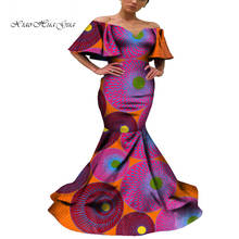 African Dresses for Women Party Bazin Riche Clothing Lady Off Shoulder Long Dashiki Dress African Print Women Dress WY4723 2024 - buy cheap