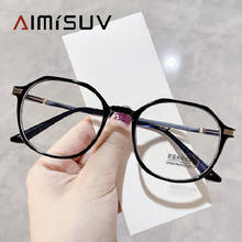 Aimisuv moda anti azul luz bloqueando eyewear feminino design da marca de luxo acetato moldura óptica óculos computador feminino uv400 2024 - compre barato