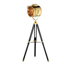 Nordic Gold Silver Wooden Studio Retro Tripod creative stage Floor Light living room Searchlight stainless steel Floor Lamp 2024 - buy cheap