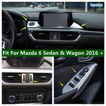 Dashboard Warning Lights Switch Central Air Vent AC Decoration Frame Cover Trim Accessories For Mazda 6 Sedan & Wagon 2016 2017 2024 - buy cheap