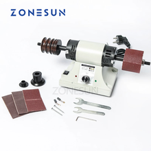 ZONESUN-máquina de pulido de cuero curtido vegetal, Mini pulidora de bordes de cuero de escritorio, herramienta pulidora lateral de 220V 2024 - compra barato