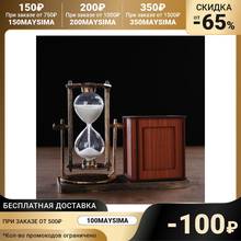 Watch glass Celine with a pencil and photo frame 15.5x6.4x12 cm 4727119 Home Garden Decor Clocks Hourglasses sima land decor clock time sand simaland Hourglass Sandglass decoration for supplies goods 2024 - buy cheap