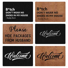 Embroidered Welcome Door Mat Carpet 40x60cm Polyester TPR Rubber Anti-Slip Hallway Floor Mats Home Decorative Entrance Doormat 2024 - buy cheap