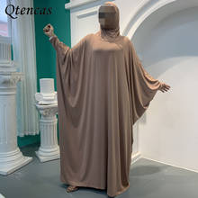 Рамадан мусульманское платье для молитвы плотная S для женщин Дубай Абая Турция Soild Исламская одежда Арабский Кафтан платья Хиджаб 2024 - купить недорого