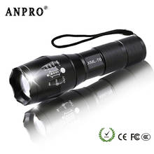 Anpro XML T6 Led Flashlight Q5 Mini Torch Lanterna Tactical Flashlight Zoomable Waterproof Protable Outdoor Camping Bike Light 2024 - buy cheap