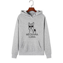 Women Hoodies Sweatshirts Hooded Sweatshirt Funny Animal Llama Print Autumn Winter Pullover Female Hoodie Tops Clothes Outwear 2024 - buy cheap