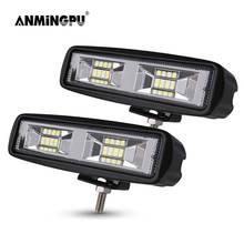 Anmingpu-barra de luz led off road, 6 polegadas, 48w, 72w, para caminhão atv, 4x4, farol dianteiro, luz externa para carros, luz de neblina 2024 - compre barato