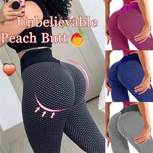 Yoga Leggings Women's Ruched Butt Lifting High Waist Yoga Pants Tummy Control Stretchy Workout Leggings Textured Booty Tights 2024 - buy cheap