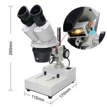 Wholesale Retail 20X 40X Binocular Stereo Microscope w/ Top 12V/10W Halogen Lamp for Cell Phone PCB Inspection Repairing 2024 - купить недорого