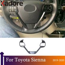 For Toyota Sienna 2019 2020 Carbon Fiber Car Steering Wheel Protective Cover Trim Sticker Auto Interior Accessories Styling 2024 - buy cheap