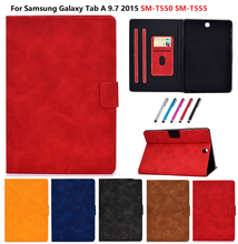 Чехол из искусственной кожи для Samsung Galaxy Tab A 9,7 дюймов SM-T550 T555 чехол для планшета Samsung Galaxy Tab A 9,7 чехол T550 чехол 2024 - купить недорого
