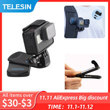 TELESIN 360 Degree Rotation Backpack Clip Clamp Mount for GoPro Hero 11 10 9 8 7 6 5 Insta360 SJCAM EKEN Osmo For Action Camera