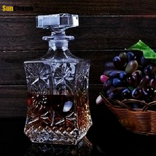 1PC 500/800ml Crystal Red Vintage Bottle Wine Decanter Whiskey Glass Lot Liqour Pourer Home Bar Vodka Beer Bottles Jar Jug 2024 - buy cheap