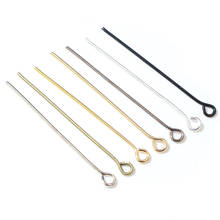 200pcs/bag 16 20 25 30 35 40 45 50mm Eye Head Pins Classic 7 colors Plated Eye Pins For Jewelry Findings Making DIY Supplies 2024 - buy cheap