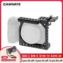 CAMVATE-jaula de cámara con adaptador de montura de zapata extraíble y riel de seguridad NATO para Sony A6000/A6300/A6400/A6500/A6600/Canon EOS M 2024 - compra barato