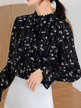 Autumn Long Sleeve Black Print Chiffon Blouse Shirt Women Blouses Blusas Mujer De Moda 2021 Blouse Women Top Female Blusa B753 2024 - buy cheap