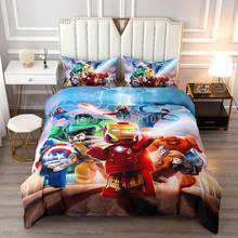 Disney Cartoon Iron Man Avengers Bedding Sets Captain America Duvet Cover Set for Children Boys Baby Adult Bedroom Birthday Gift 2024 - buy cheap