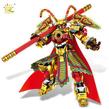 HUIQIBAO 1528pcs Sun Wukong Mecha Building Blocks City Monkied Robot Super Monkey King Fighter Weapon Figures Bricks Toys Child 2024 - buy cheap