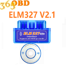 10PCS/Lot MINI ELM 327 V2.1 Bluetooth Adapter OBD2 ELM327 V2.1 BT Scanner OBDll Code Reader Support Multi-Language 2024 - buy cheap