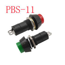 2Pcs/lot PBS-11A Plastic 2 Pin Self-locking 3A 250V Switch Button Red Green Self-Recovery Plastic Momentary Button Switch 2024 - buy cheap