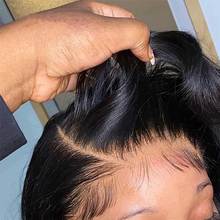 30 дюймов Синтетические волосы на кружеве парик предварительно собранные человеческие волосы бразильские волосы прямыми закрытие парик для Для женщин прозрачный 13x6 HD Синтетические волосы на кружеве al парик 2024 - купить недорого