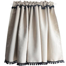 Americano cortinas curtas para o café banheiro cozinha cortina bege elegante cortinas cortinas janela sólida valance tratamento decoração 2024 - compre barato