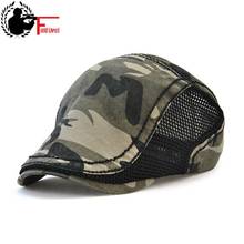 Camouflage Nets Baseball Cap Unisex Summer Breathable Cotton Mesh Camo Mens Army Tactical Hat Male Casual Adjust Sun Flat Caps 2024 - buy cheap