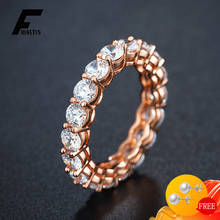 Charm Rings 925 Silver Jewelry Accessories Round Zircon Gemstone Finger Ring for Women Wedding Engagement Party Gift Wholesale 2024 - buy cheap