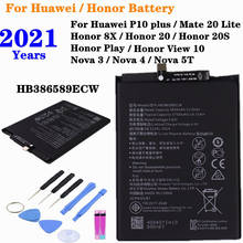 2021 HB386589ECW Battery For Honor 8X 20 20S / Honor Play View 10 / Huawei P10 Plus / Mate 20 Lite / Nova 5T 3 4 Phone Battery 2024 - buy cheap