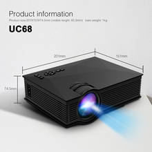 Оригинальный UNIC UC68 UC68H Портативный светодиодный проектор 1800 люмен 80 110 ANSI HD 1080p Full HD видео проектор для домашнего кинотеатра 2024 - купить недорого