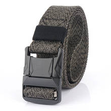 New Men Belt High Quality Canvas Jeans Belts Pluggable Metal Buckle Outdoor Tactical Trousers Belt Male Casual Strap Adjustable 2024 - buy cheap