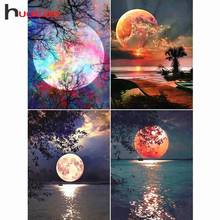 Huacan Diamond Painting Full Square Drill Moon Rhinestones Pictures Diamond Embroidery Sale Scenic Cross Stitch Mosaic Gift 2024 - buy cheap
